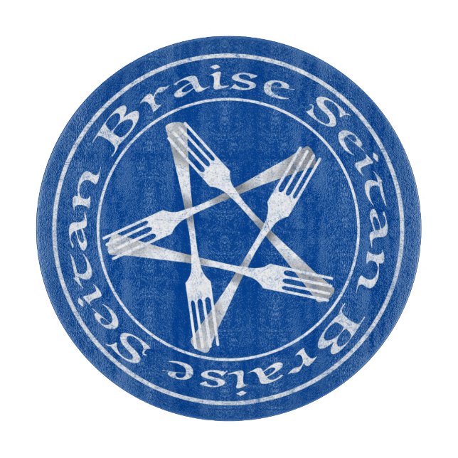 Braise Seitan Vegan Pentagram (light version) Cutting Board (Front)