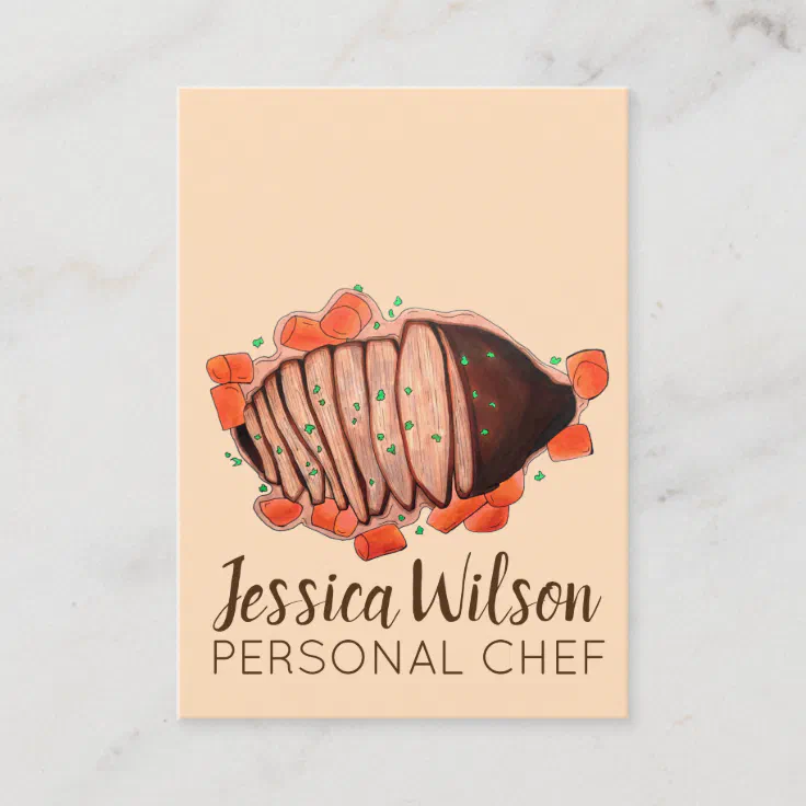 Braised Beef Brisket Jewish Cooking Holiday Food Business Card Zazzle