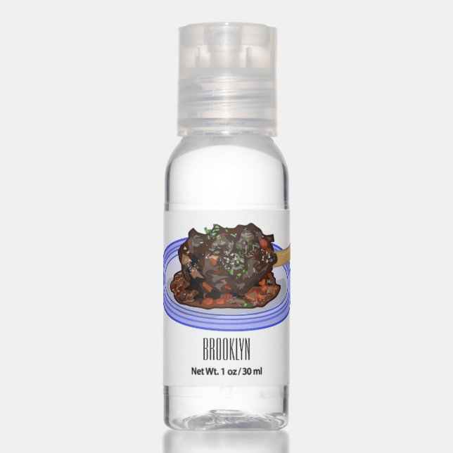  Braised lamb shank cartoon illustration  Hand Sanitizer (Front)