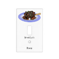 Braised lamb shank cartoon illustration