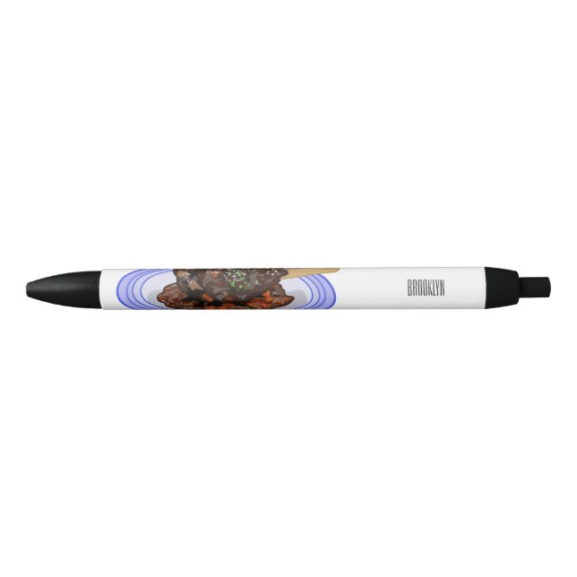  Braised lamb shank cartoon illustration  Pen (Front)
