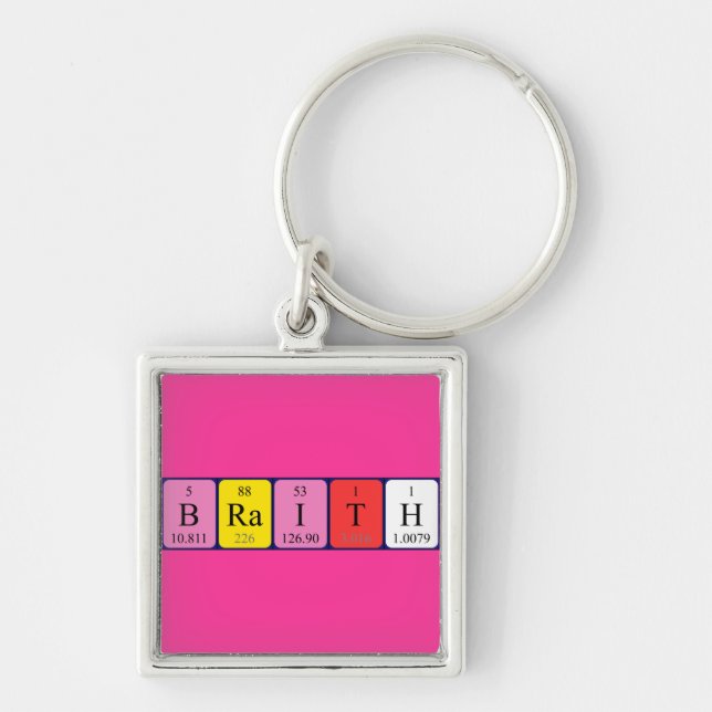 Braith periodic table name keyring (Front)