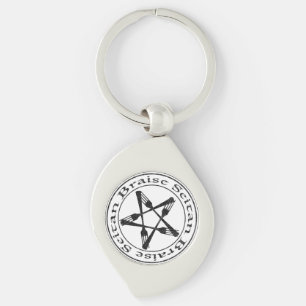 Braize Seitan Vegan Pentagram (dark version) Keychain