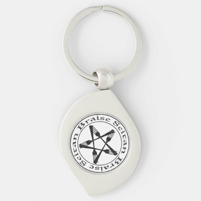 Braize Seitan Vegan Pentagram (dark version) Keychain (Front)