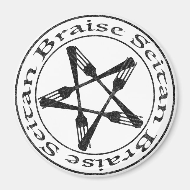 Braize Seitan Vegan Pentagram (dark version) Magnet (Front)
