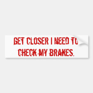 brake check bumper sticker