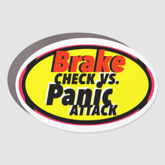 Brake Check Vs Panic Attack Print Novelty Car Magnet