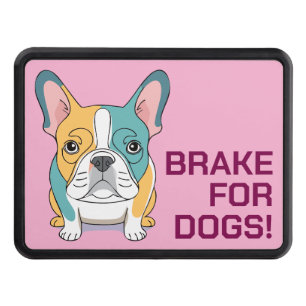 Brake Custom French Bulldog Illustration Hitch Cover