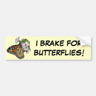 Brake for Butterflies Bumper Sticker