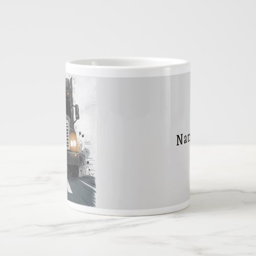 Brake for coffee trucker theme giant coffee mug