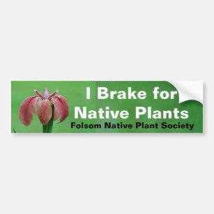 Brake for Native Plants Bumper Sticker