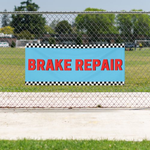 Brake Repair Automotive Shop Large Blue  Banner