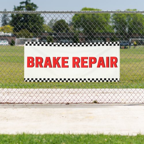 Brake Repair Automotive Shop Large White  Banner