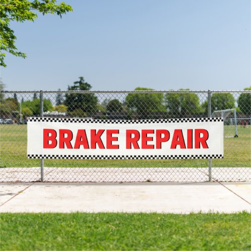 Brake Repair Automotive Shop Large White Banner