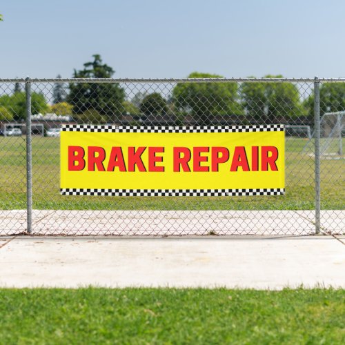 Brake Repair Automotive Shop Large Yellow Banner