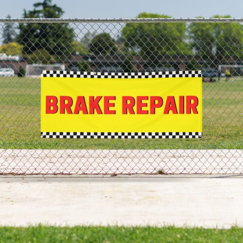 Brake Repair Automotive Shop Large Yellow  Banner