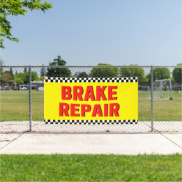 Brake Repair Automotive Shop White Large Banner