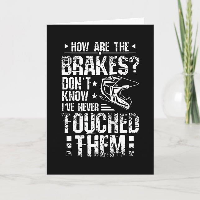Brakes Motocross Dirt Bike Card (Front)