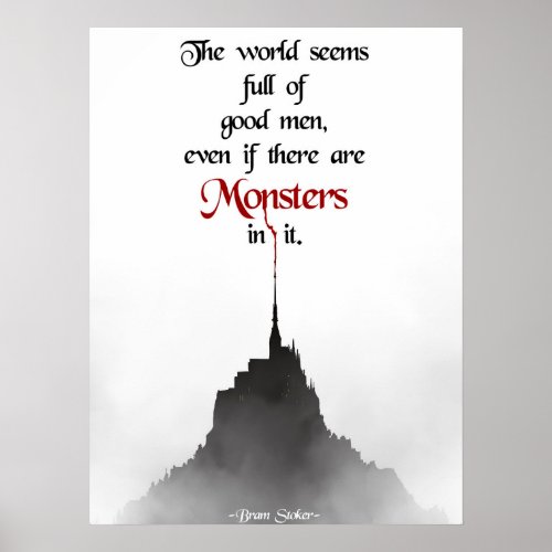 Bram Stoker Quote Minimalist Poster