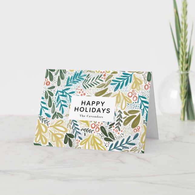 Bramble Botanical Holiday Greeting Card (Front)