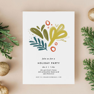 Bramble Festive Botanical Holiday Party Invite