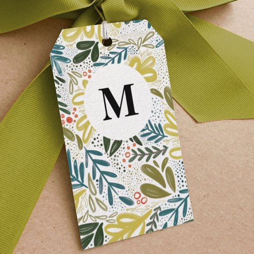 Bramble  Festive Botanical Monogram Gift Tags