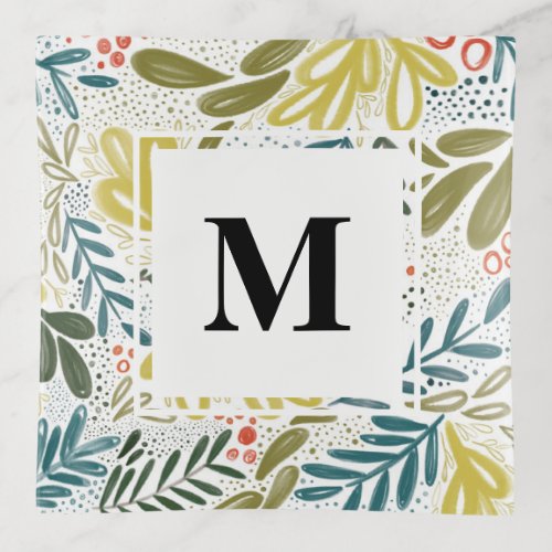 Bramble  Festive Botanical Monogram Trinket Tray