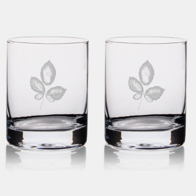 Bramble Leaves Rocks Glass (Glassware)