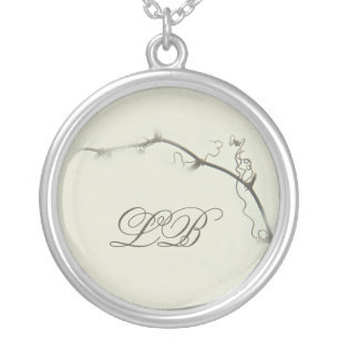 Bramble Tendrils in the Fog - Minimalism Silver Plated Necklace