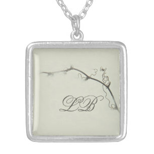 Bramble Tendrils in the Fog - Minimalism Silver Plated Necklace