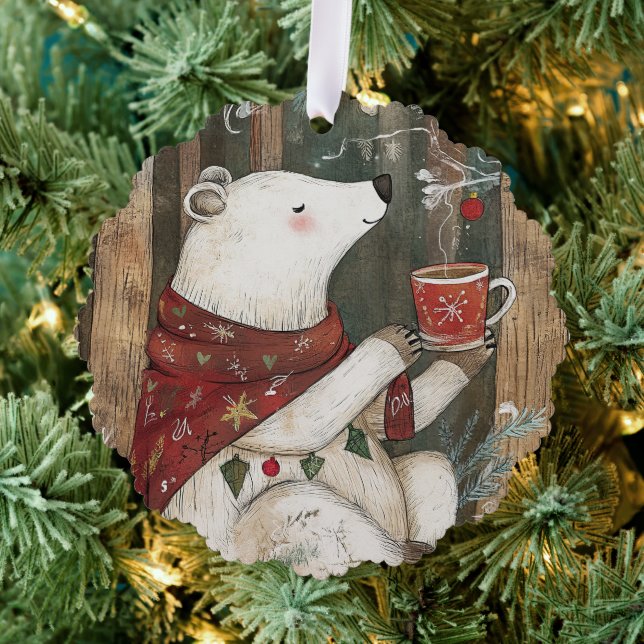 Bramble the Bear | Woodland Whimsy  Ornament Card (Insitu (Tree))