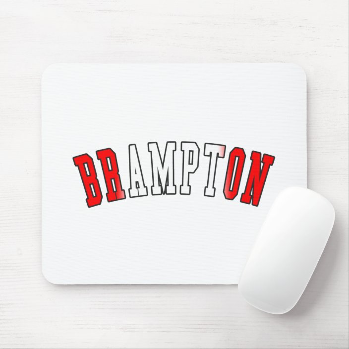 Brampton in Canada National Flag Colors Mouse Pad