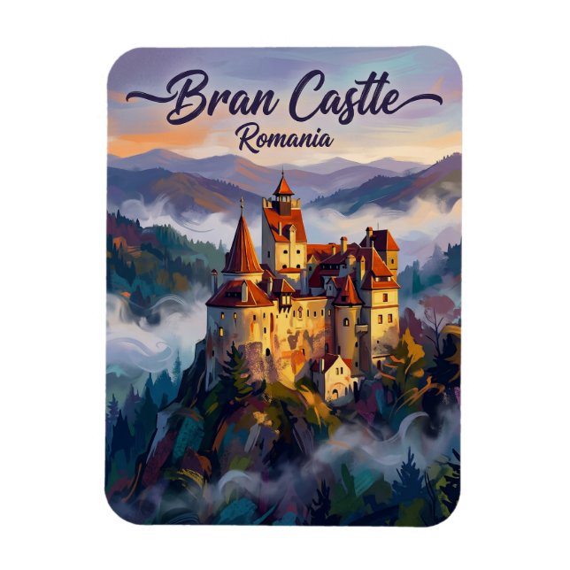 Bran Castle Romania Magnet (Vertical)