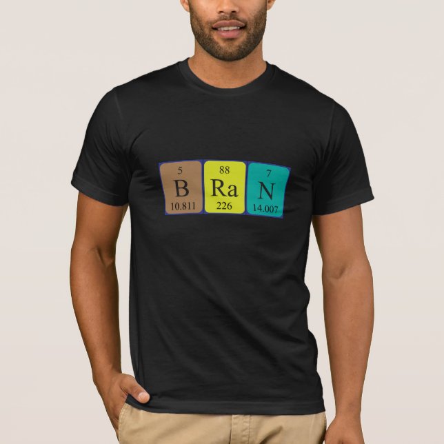 Bran periodic table name shirt (Front)