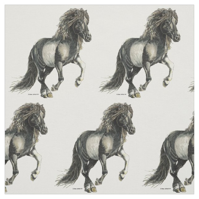 Brana   Icelandic Horse Fabric (Swatch)