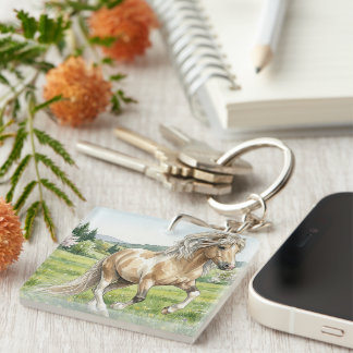 Brana Pinto Palomino Icelandic Watercolor Keychain