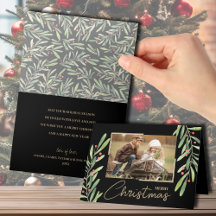 Branch and Berries Folded Christmas Photo