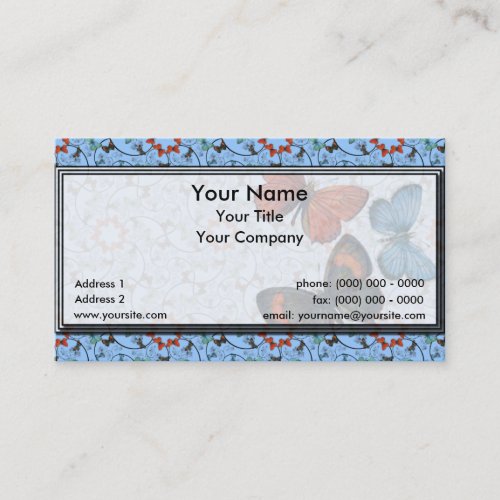Branch Butterflies Lg Any Color Business Card