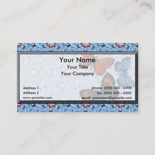 Customizable Branch Butterflies Lg Any Color Business Card