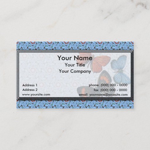 Customizable Branch Butterflies Sm Any Color Business Card