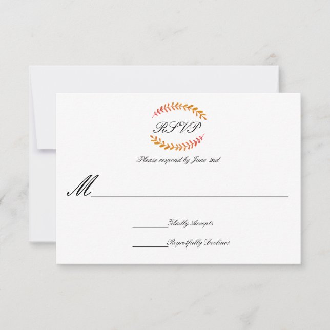 Branch Fall Wreath - 3x5 RSVP (Front)