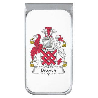 Branch Family Crest Silver Finish Money Clip