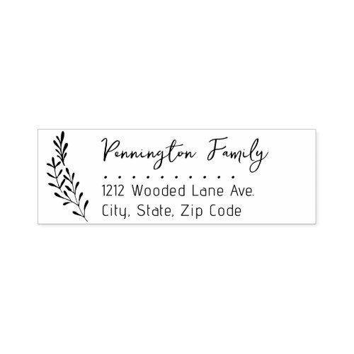 Branch Family Name Script Return Address Self_inking Stamp