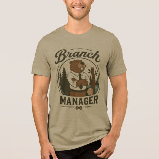 Branch Manager Beaver Office Work Corporate Manage Tri-Blend Shirt