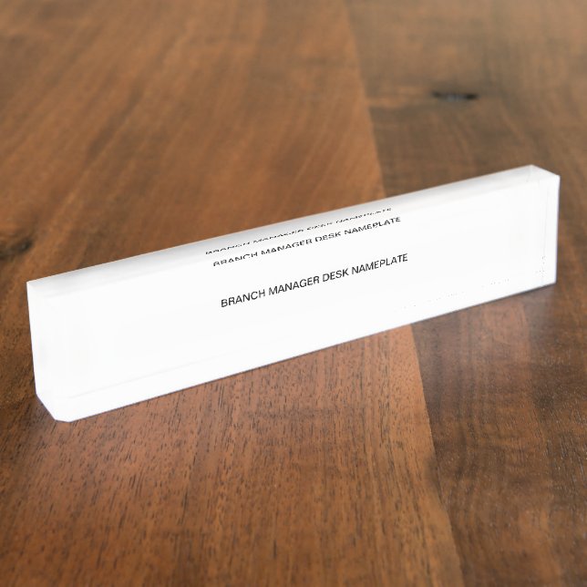 Branch manager desk nameplate (Side)