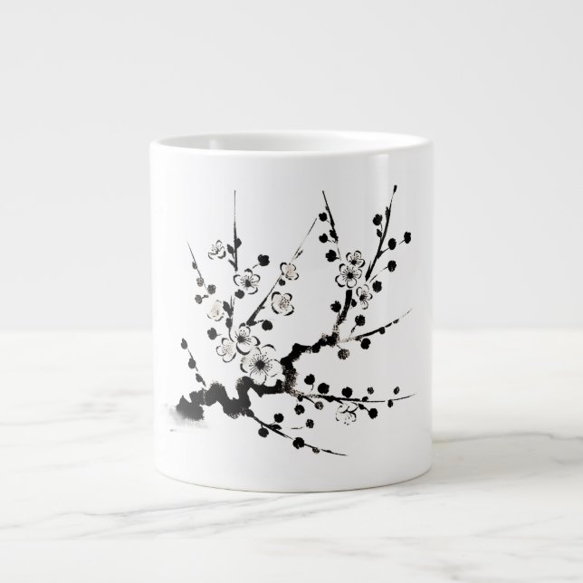 Branch of cherry blossoms giant coffee mug (Front)