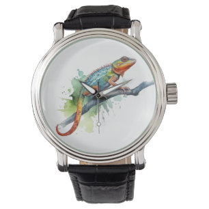 Branch of Colors: Chameleon Art Watch