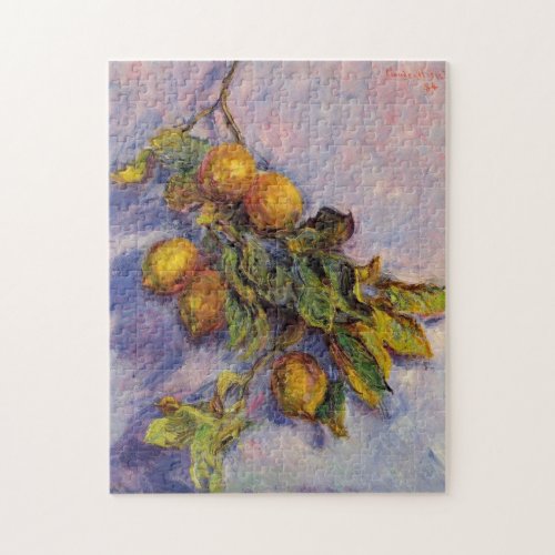 Branch of Lemons Monet Fine Art Jigsaw Puzzle