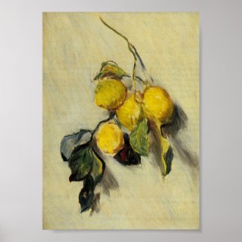 Branch Of Lemons Poster by EnKore at Zazzle