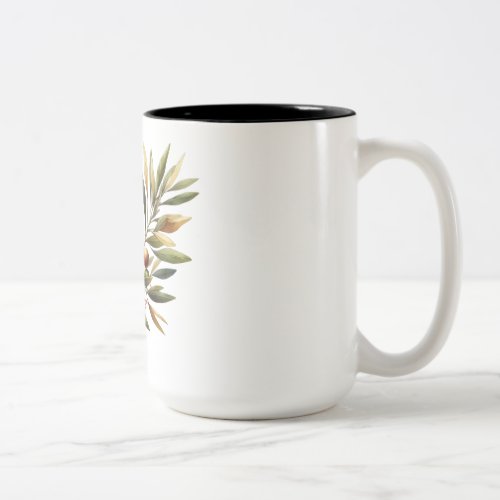 Branch Of Olive Two_Tone Coffee Mug